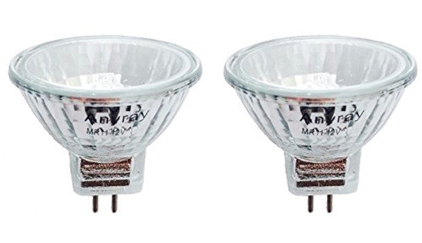 2-Pack MR11 8W Clear Reflector Bulbs – 12V Precision Fiber Optic & Christmas Decoration Lamps