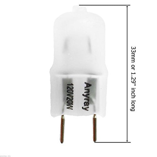 5‑Pack G8 20W 120V Frosted Microwave Light Bulbs – Anyray