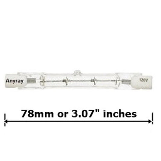 1‑Pack J78 50W 120V DE T3 Bulb – 78mm (3 1/8") – Anyray A1824Y