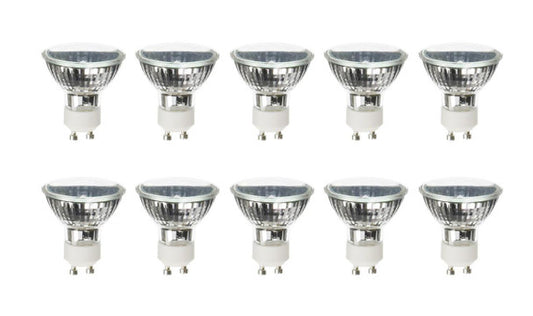 10‑Pack GU10 25W MR16 Flood Light Bulbs – 120V – Anyray A1818Y