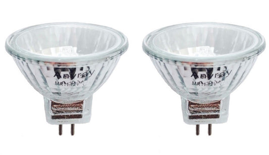 2-Pack MR11 10W Clear Reflector Bulbs – 12V Fiber Optic & Christmas Decoration Lamps – Anyray A1868Y