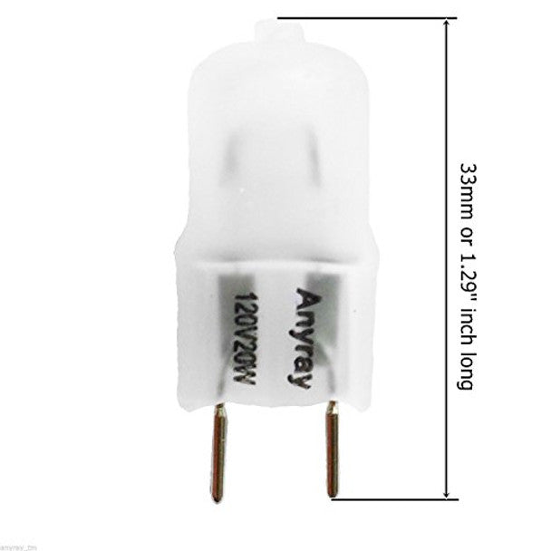 5‑Pack G8 20W 120V Frosted Microwave Light Bulbs – Anyray