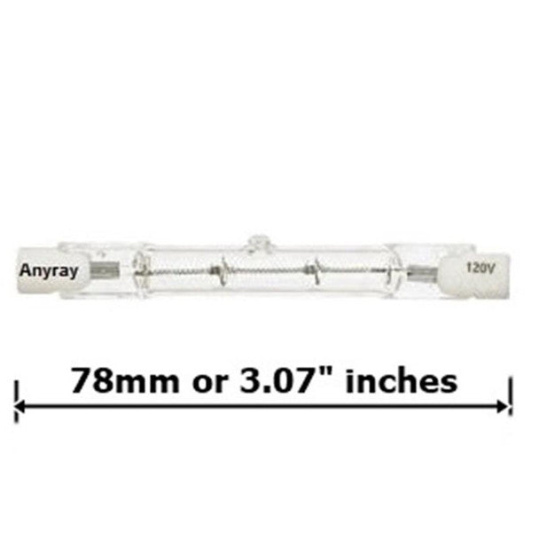 1‑Pack J78 50W 120V DE T3 Bulb – 78mm (3 1/8") – Anyray A1824Y