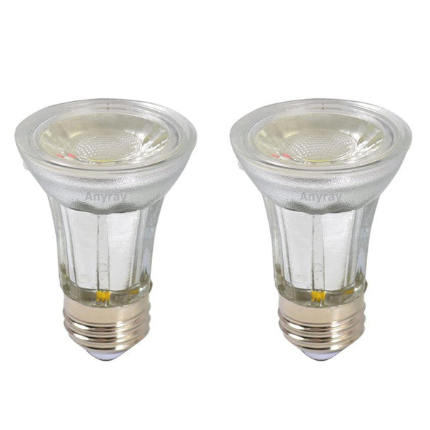 2-Pack PAR16 LED 5W Red Bulbs – Dimmable, E26 Medium Base – Anyray APAR16R1792