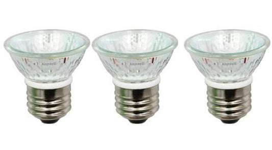 3‑Pack HR16 35W 120V MR16 JDR C Hood Flood Bulbs with Lens – Anyray A1876Y